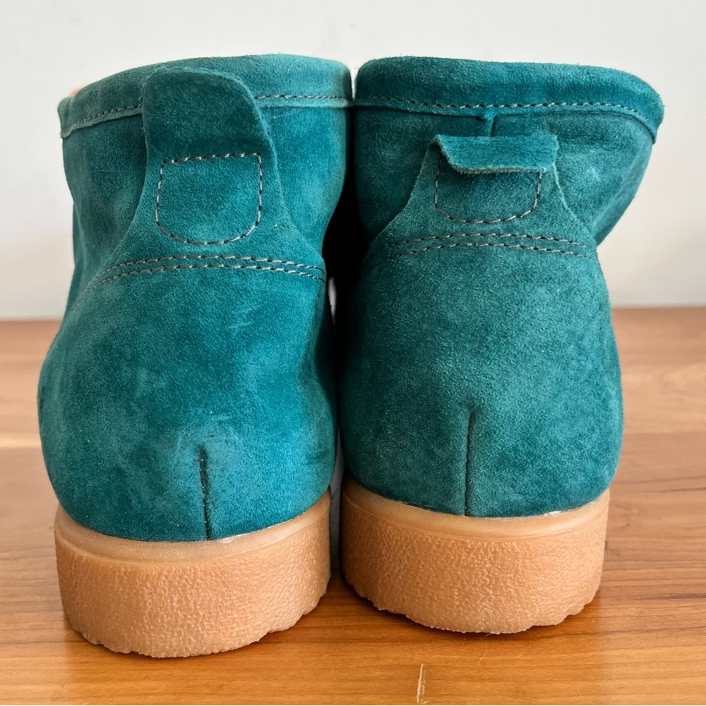 Men’s Hush Puppies Bridgeport 2 Chukka Boots In Teal Suede Orange Laces Size 9 - Picture 5 of 7